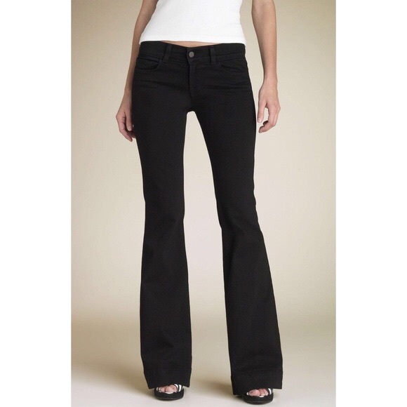 J Brand Denim - J Brand Lovestory black flare bell bottom jeans
